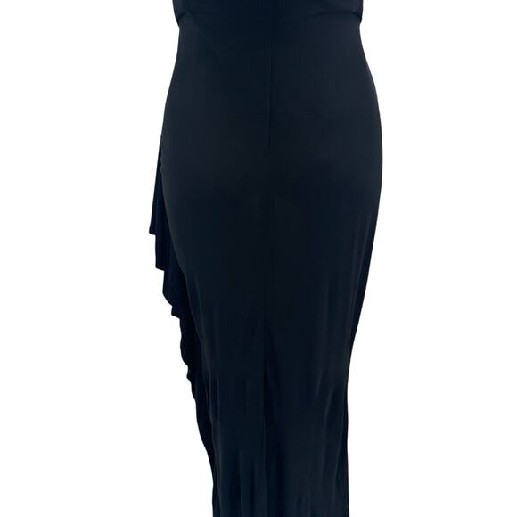 Rickie Freeman For Teri Jon Dress Formal Gown Ruffle Off-Shoulder Black Size 6 - Picture 11 of 13